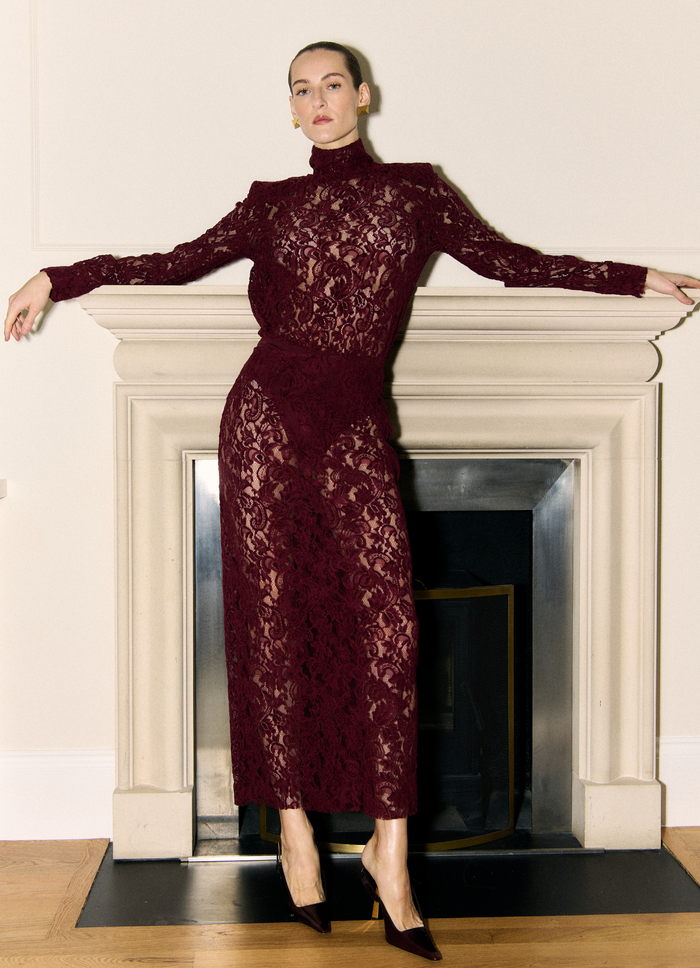 Burgundy Lace Bodysuit