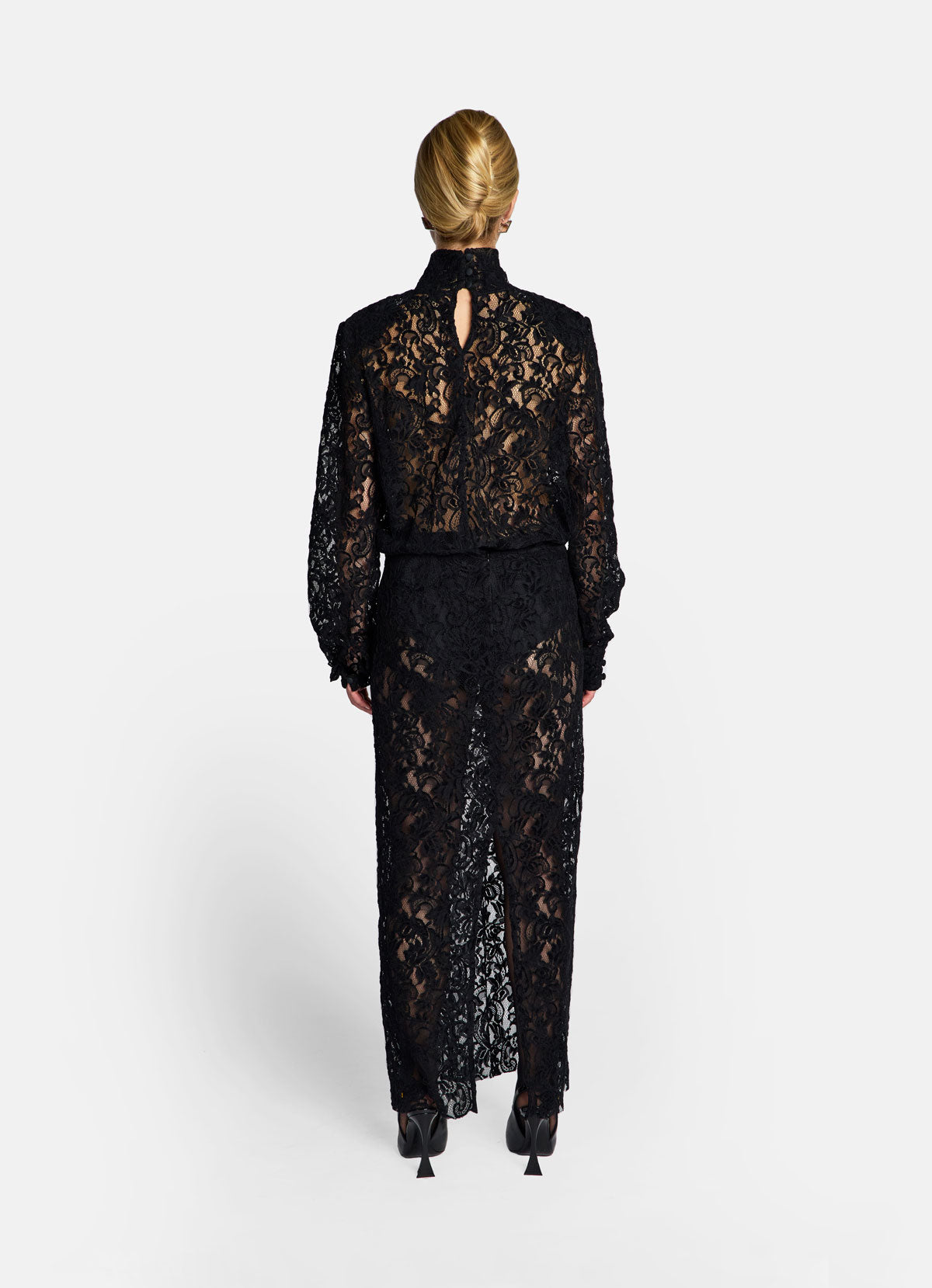 Black Lace Maxi Skirt