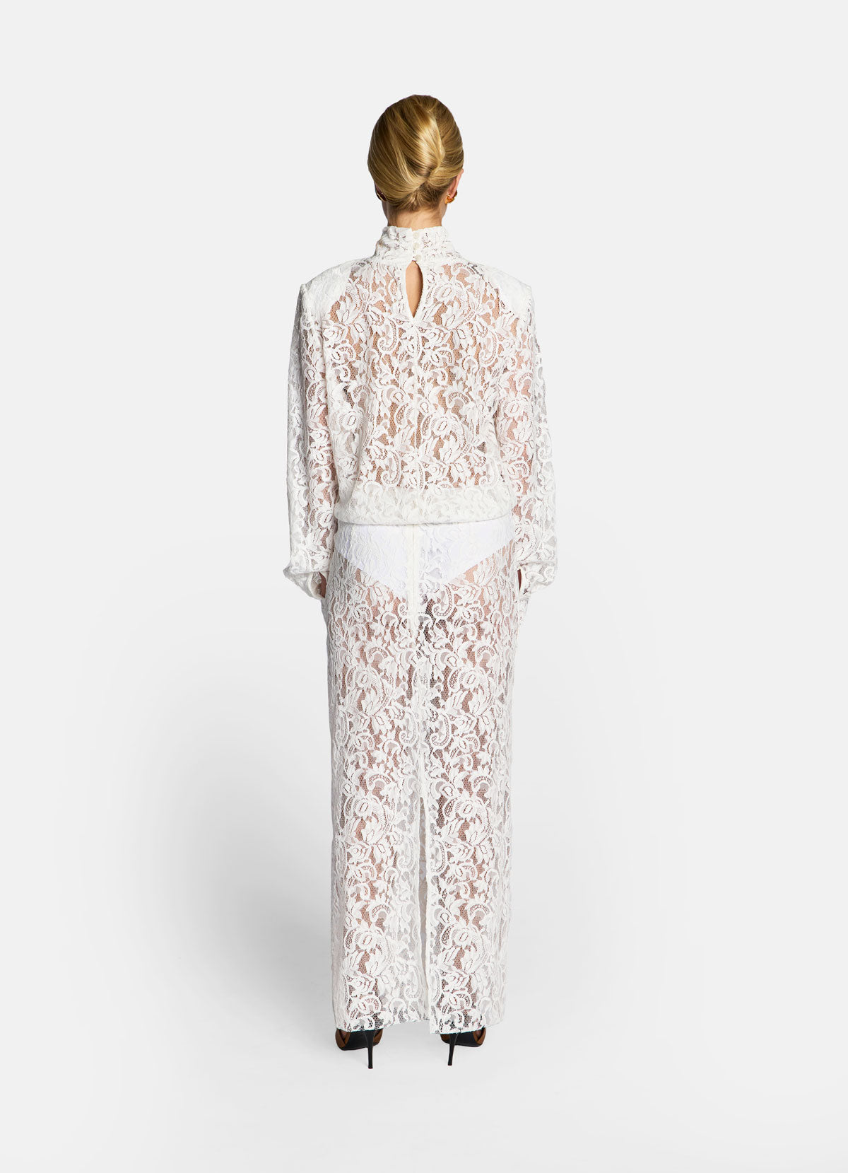 White Lace Maxi Skirt