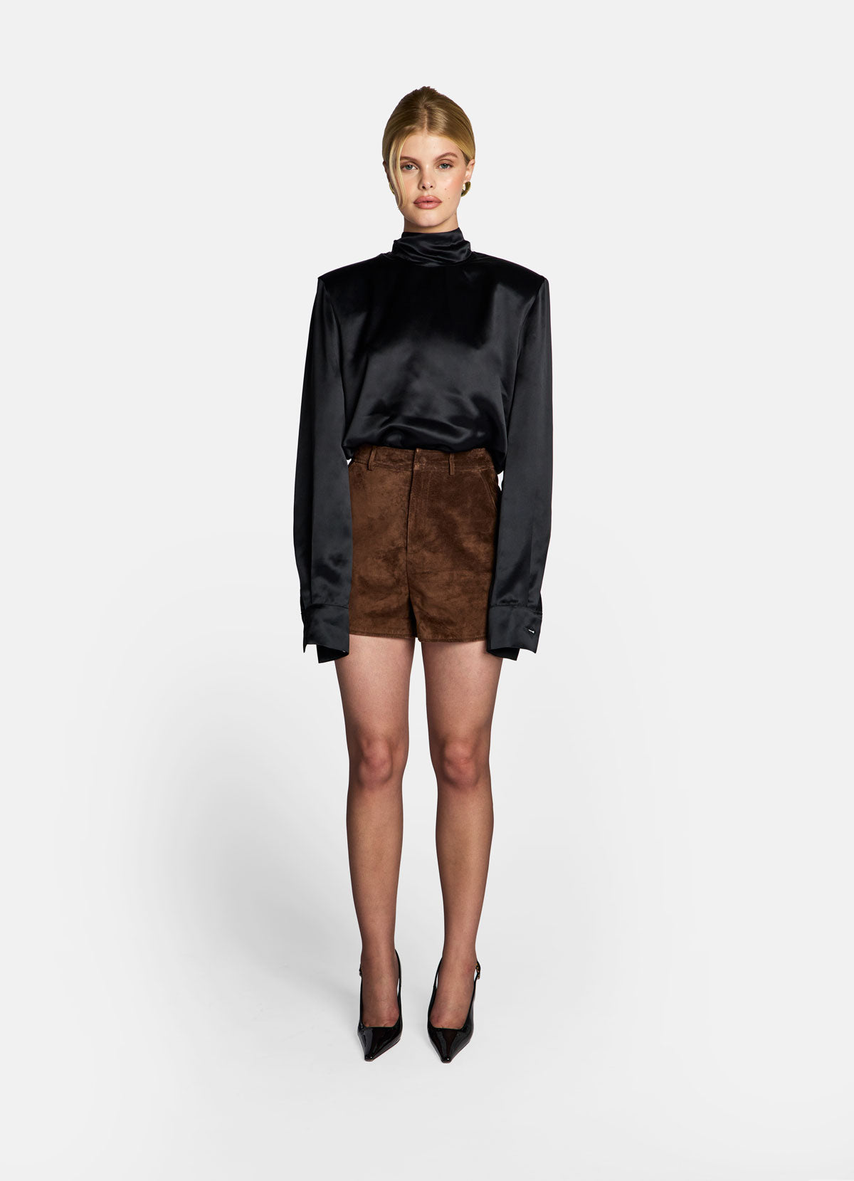Brown Suede Shorts
