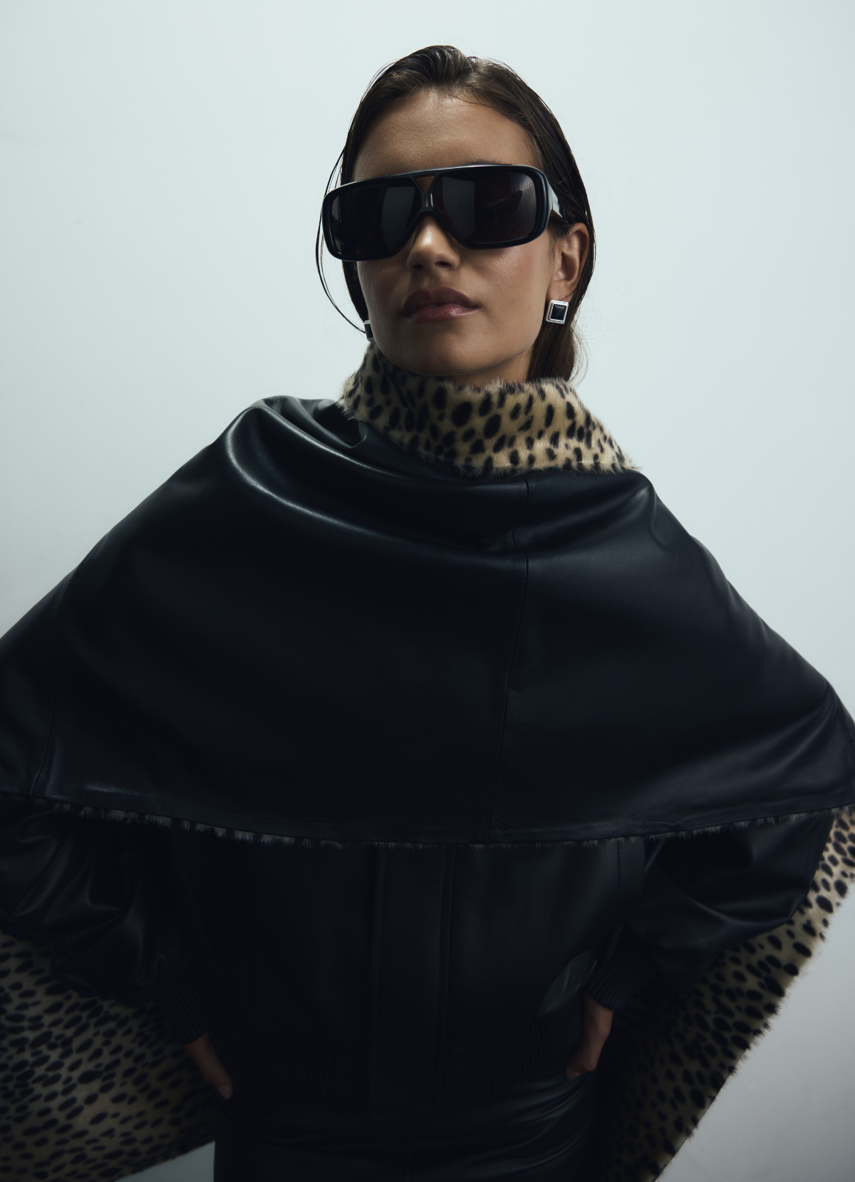 Dalmatian Reversible Leather Cape