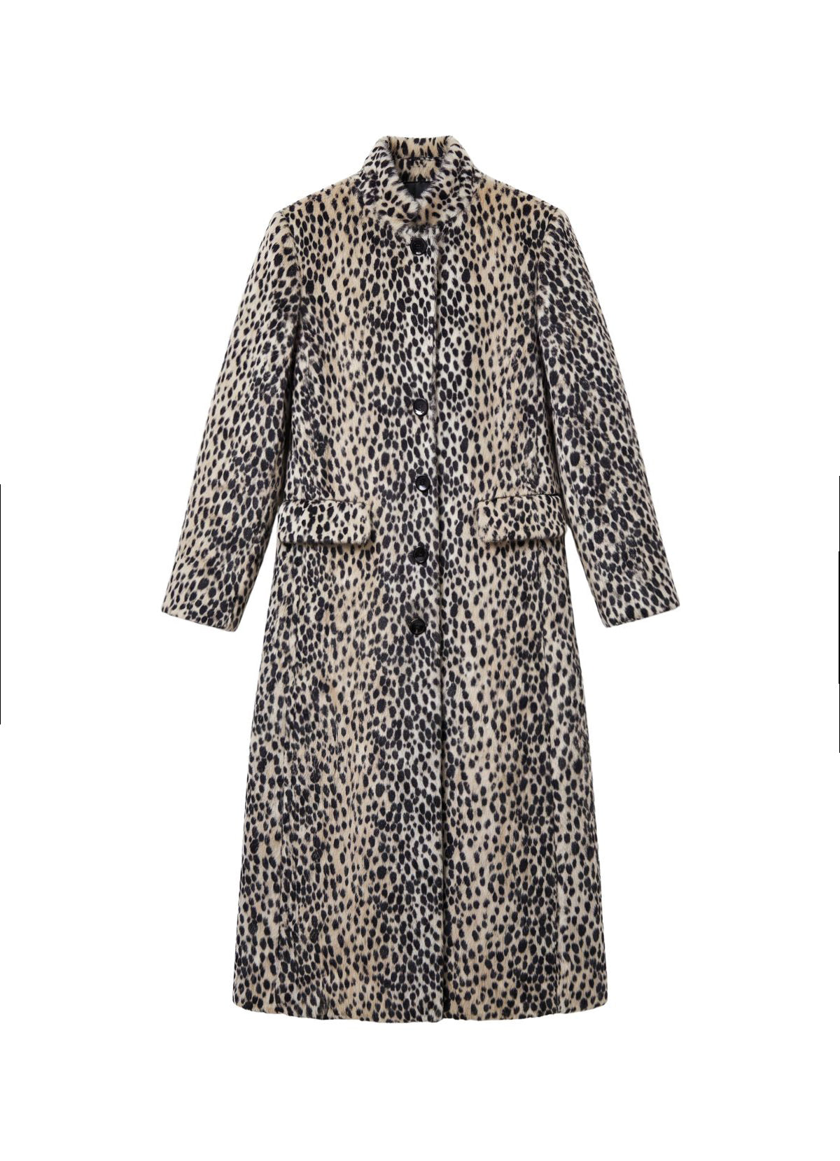Dalmatian Faux Pony Hair Trench Coat