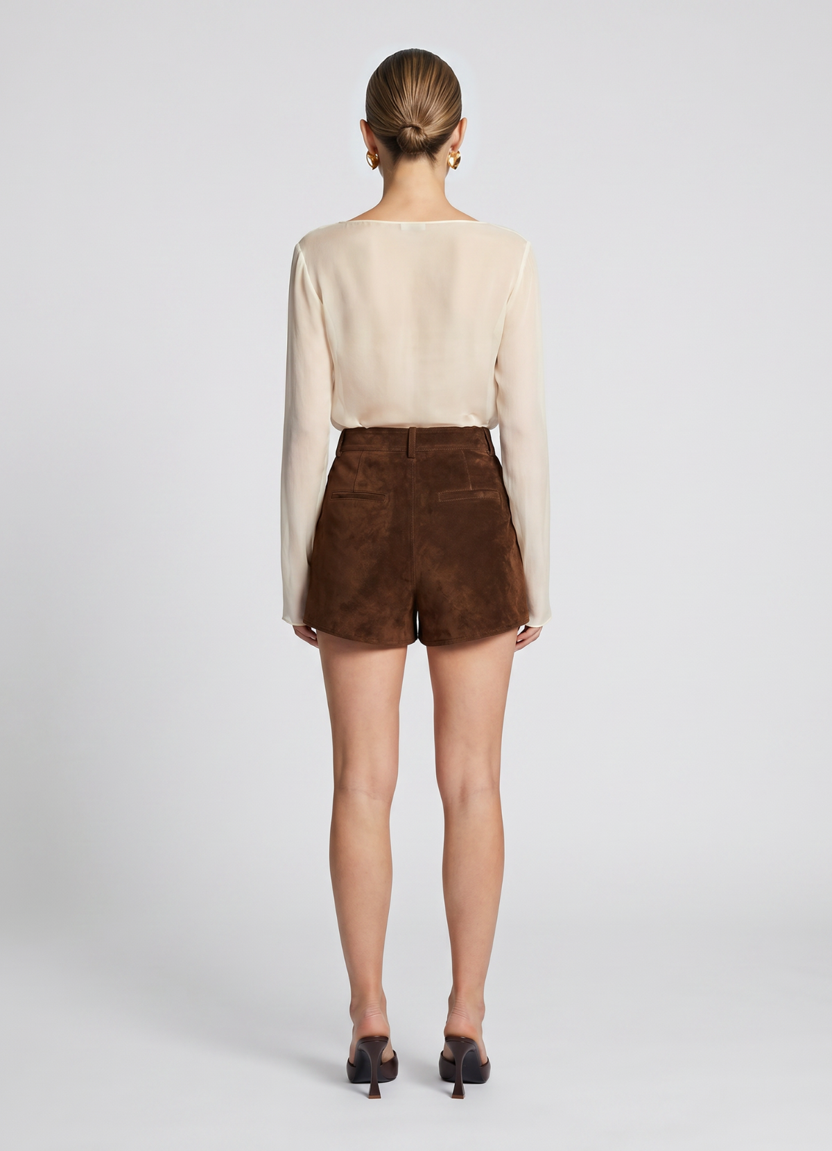 Brown Suede Shorts