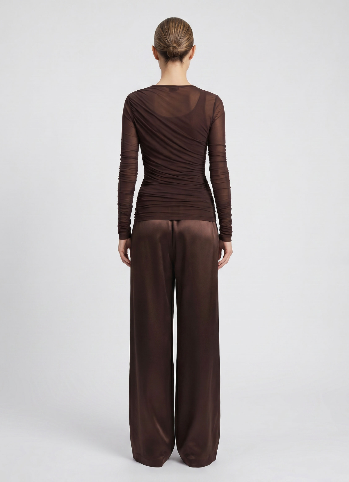 Chocolate Silk Trouser
