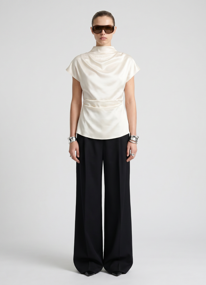 Ivory Silk Top