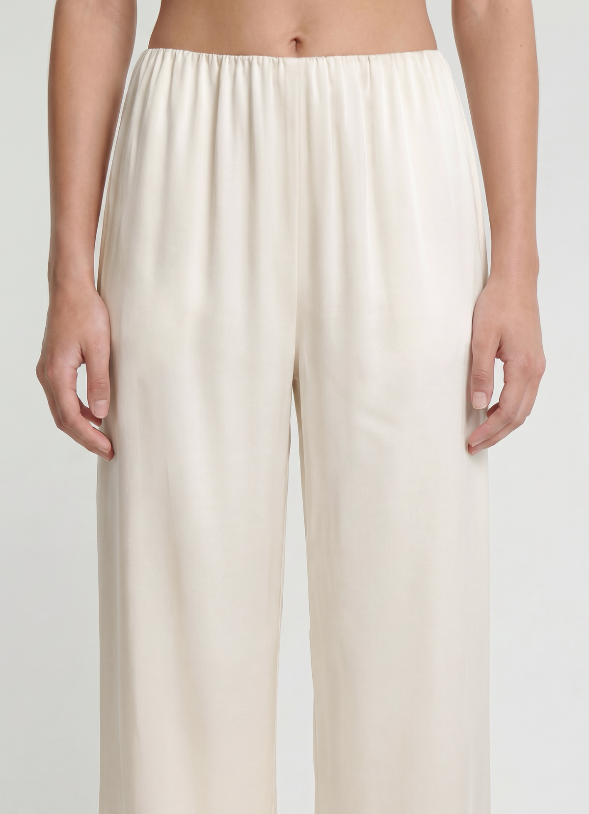 Ivory Silk Trouser