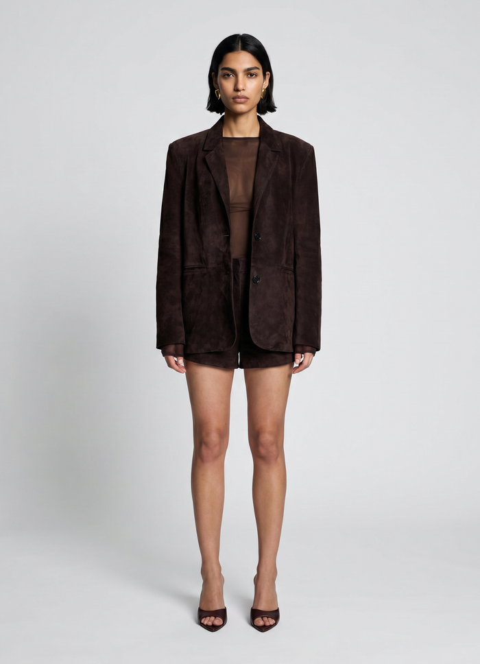 Espresso Suede Blazer