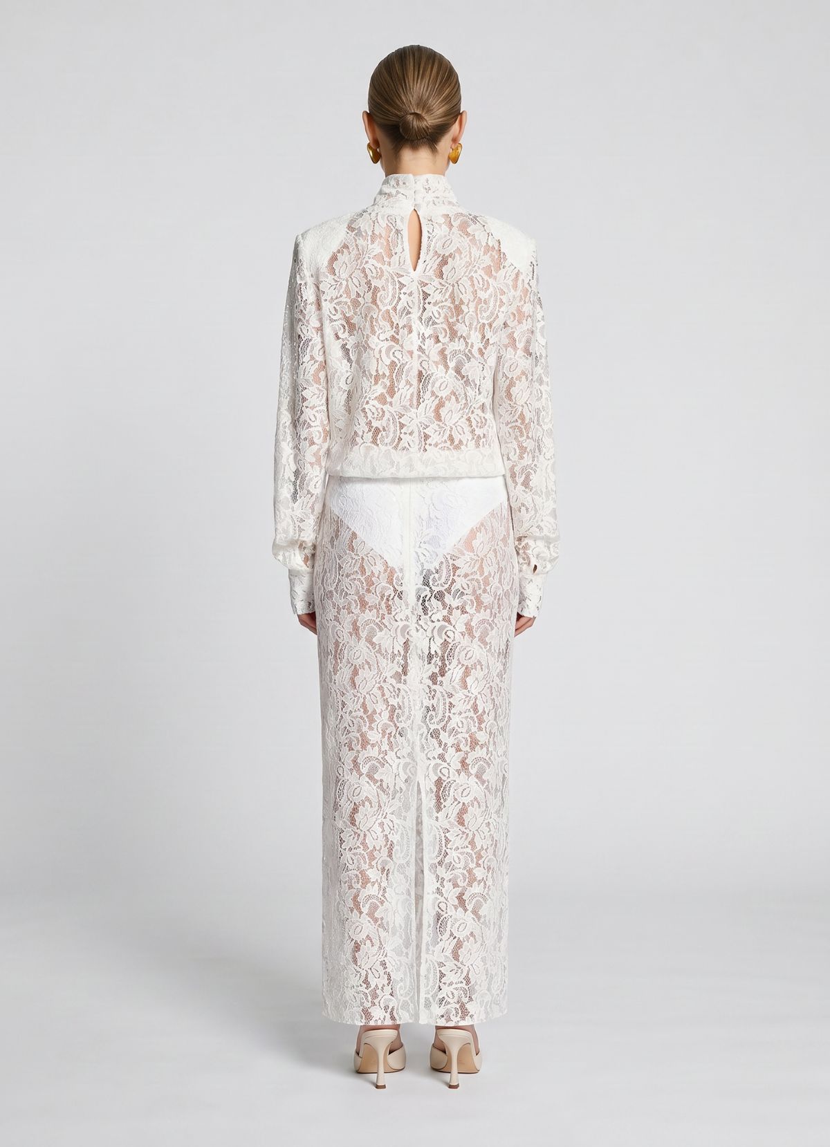 White Lace Maxi Skirt