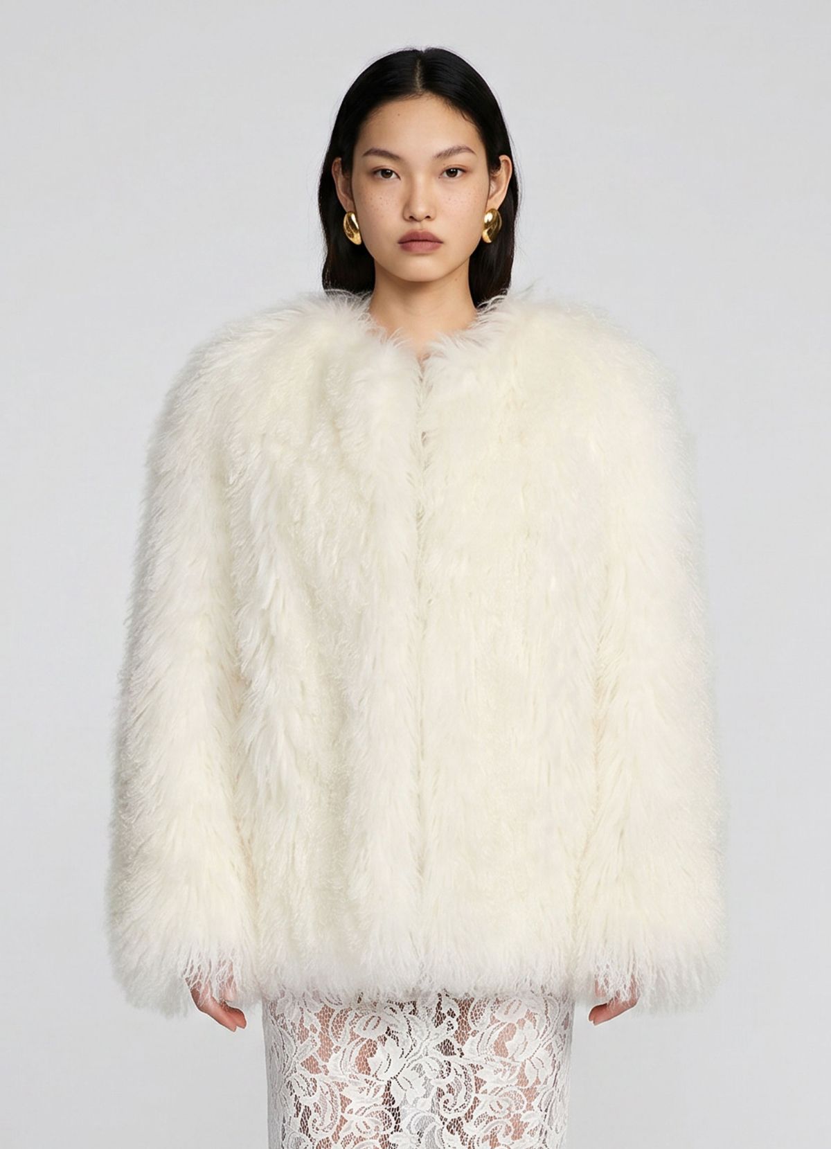 White Mongolian Coat