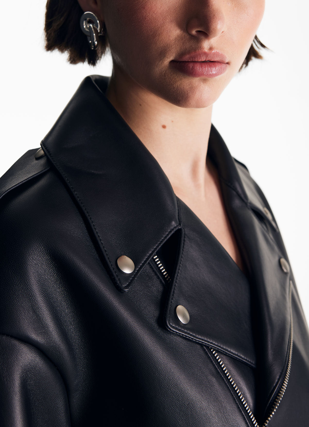 Black Leather Aviator Jacket