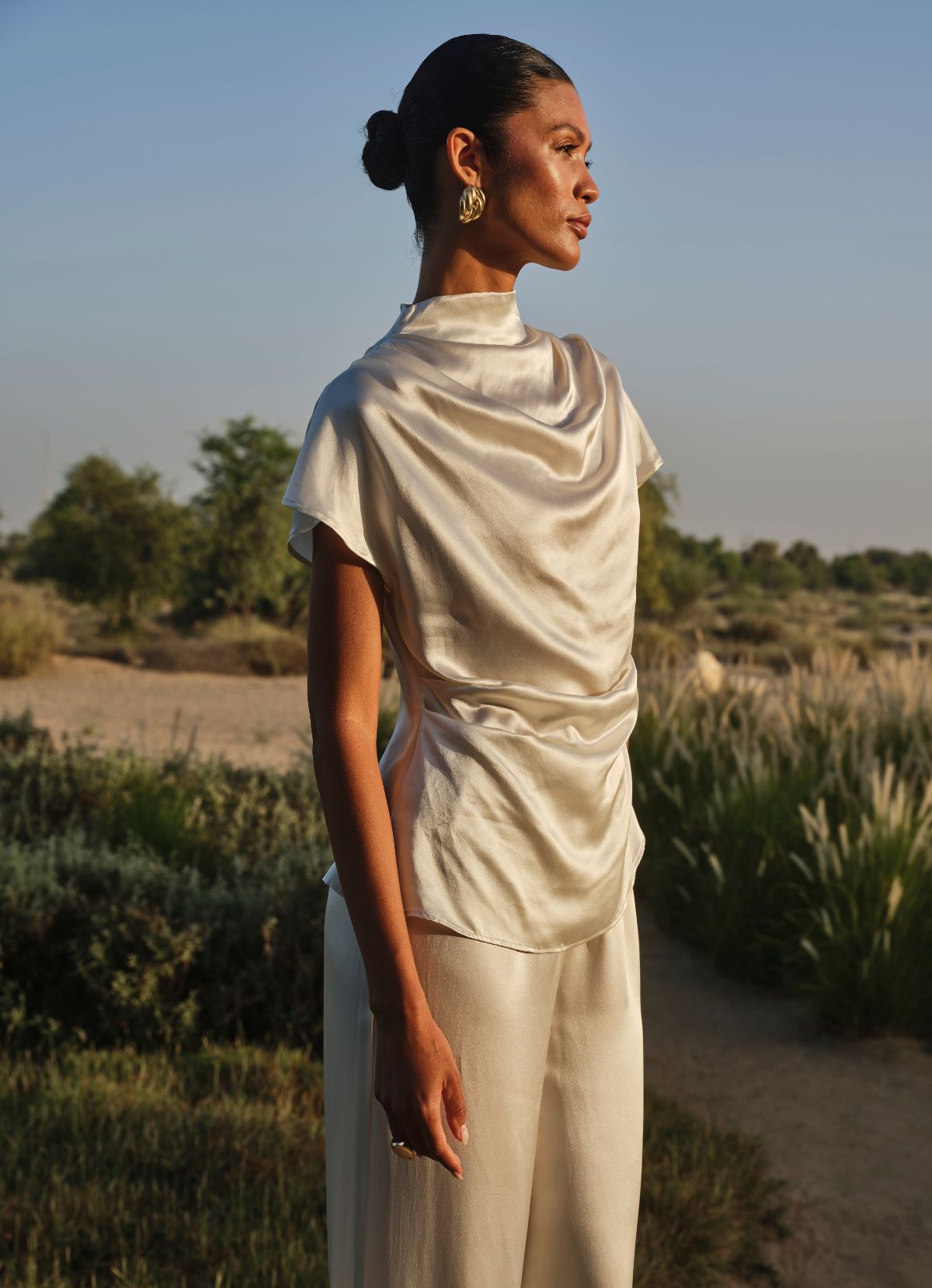 Ivory Silk Top